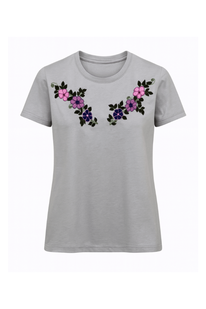 TFTE0327-POLO GRIS CUELLO REDONDO 2 BORDADOS-1