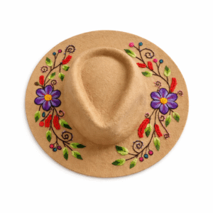 TFTE0355-SOMBRERO CHUKU BEIGE BORDADO-1