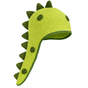 TFTE0395-GORRO DINOSAURIO VERDE-1